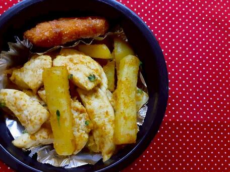 ササミとじゃがいものカレー炒め 食べ物,フード,おいしいの写真素材