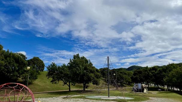 夏の公園 夏の公園 空,青空,夏の写真素材