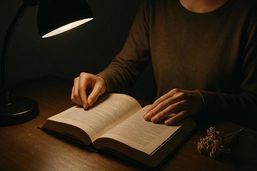 デスクライトと夜の読書・静かな時間・勉強 デスクライトと夜の読書・静かな時間・勉強の写真