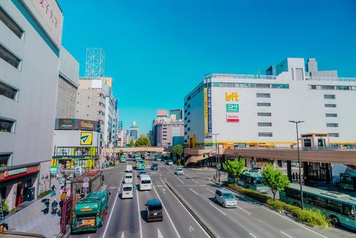 【宮城】仙台駅周辺の街並み 【宮城】仙台駅周辺の街並み 仙台,宮城,街並みの写真素材