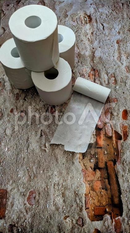 俺にとっての救世主 トイレットペーパー,トイレロール,トイレの写真素材