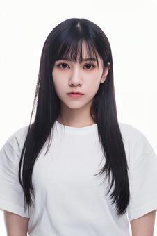 黒髪が美しい女性のポートレート 黒髪が美しい女性のポートレートの写真