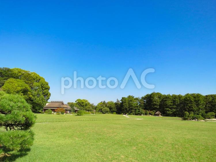 岡山後楽園の風景 後楽園,岡山,岡山市の写真素材