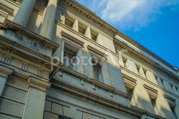 日本銀行（本店）の外壁 日本銀行,銀行,日本銀行本店の写真素材