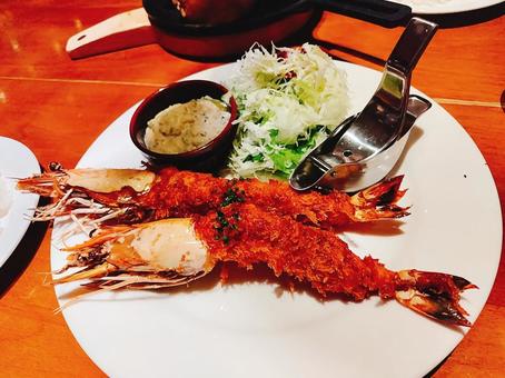 有頭海老フライ エビフライ,エビ,有頭エビの写真素材