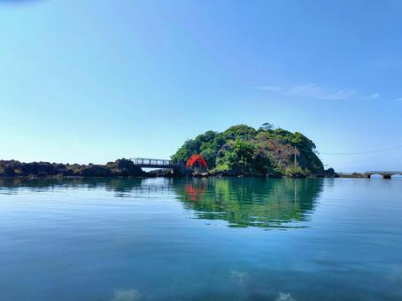 矢島経島 たらい舟,たらい,舟の写真素材