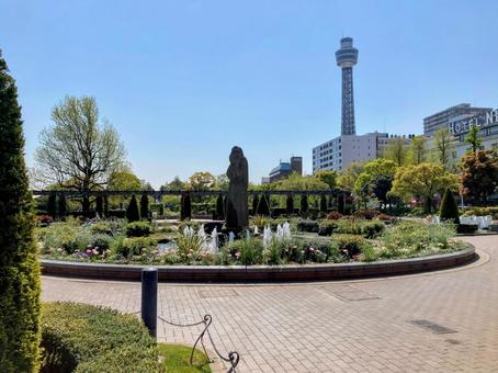 山下公園 海,景色,ヨコハマの写真素材