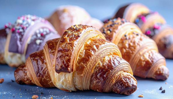 クロワッサン　朝食のイメージの写真