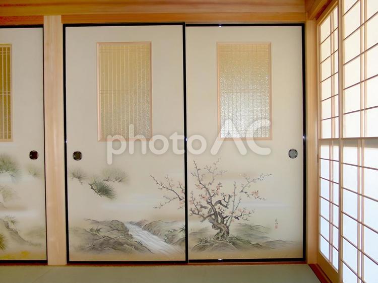 襖　障子　和室 障子,畳,襖の写真素材