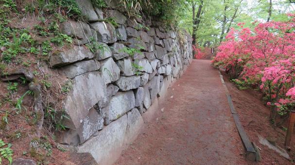 沼田城 本丸 西櫓跡の石垣 沼田城 本丸 西櫓跡の石垣 沼田城,真田信之,小松姫の写真素材