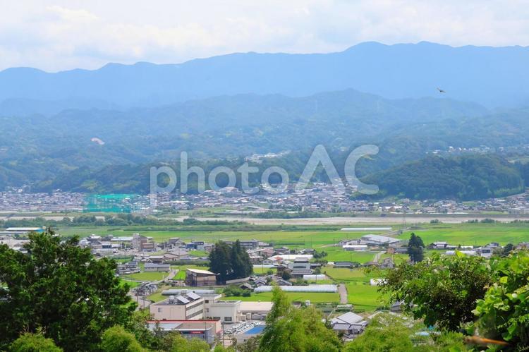 自然豊かな町の風景 風景,飯田市,自然の写真素材