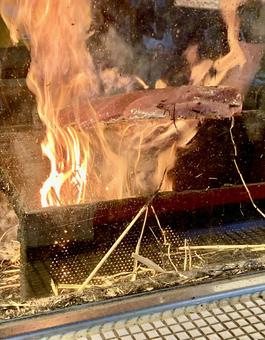 Grilled bonito with straw, JPG Grilled bonito with straw, JPG