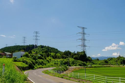 鉄塔のある風景ー夏⑻ 鉄塔のある風景ー夏⑻の写真