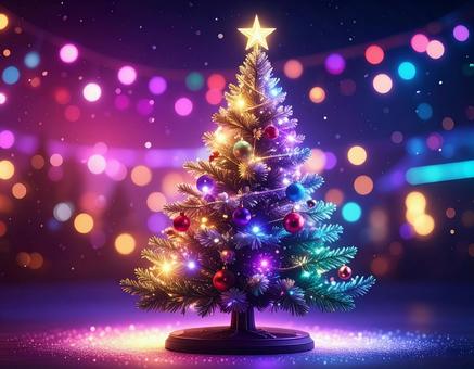 キラキラ クリスマスツリー イメージ キラキラ クリスマスツリー イメージの写真