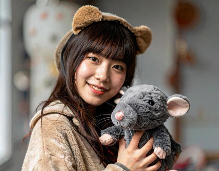 子年フォト・ねずみコスの鼠子さんの写真