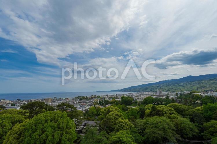 青い空と小田原の景色 小田原,小田原市,景観の写真素材