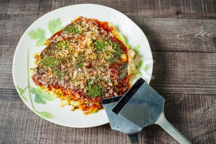 家庭的なお好み焼き お好み焼き,おこのみ,お好みの写真素材