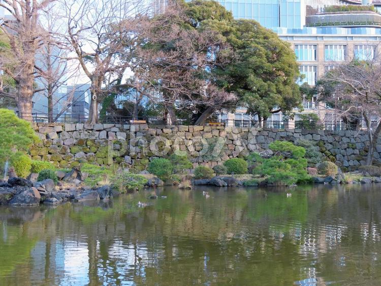 日比谷公園　日比谷門跡 日比谷門,日比谷門跡,石垣の写真素材