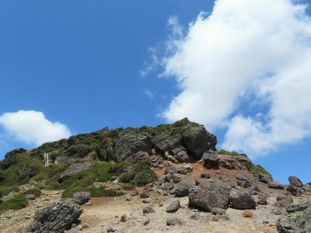 安達太良山山頂直下の風景 安達太良山山頂直下の風景 安達太良山,山岳,風景の写真素材
