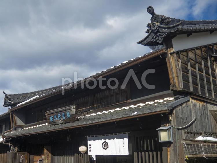 うだつの上がる街並み 美濃市,街並み,うだつの写真素材