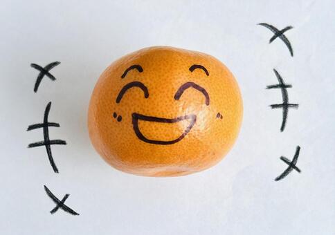 喜ぶ 喜び,みかん,柑橘類の写真素材