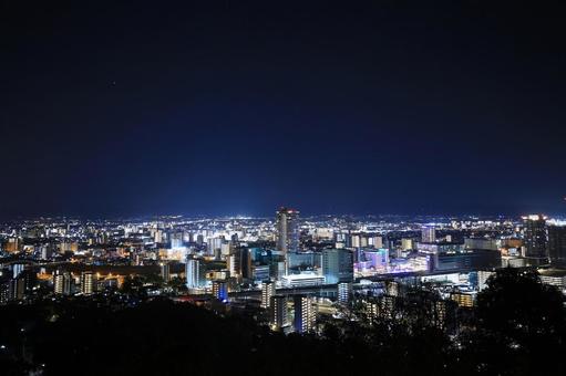 熊本県花岡市 花岡山からの夜景 熊本県花岡市 花岡山からの夜景の写真
