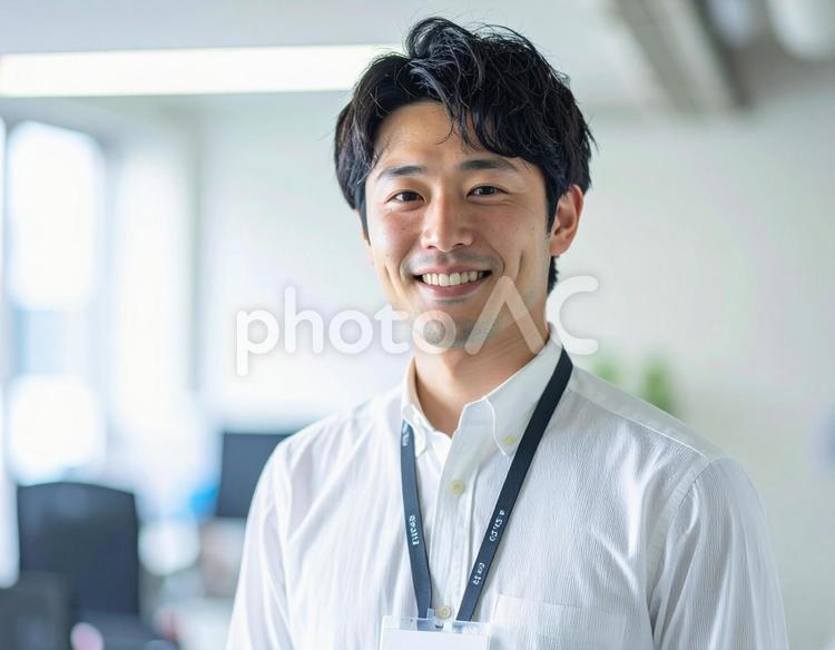 爽やかな笑顔の男性ビジネスマン 男性,ビジネスマン,会社員の写真素材