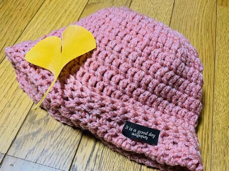 ニット帽 帽子,ニット帽,手編みの写真素材