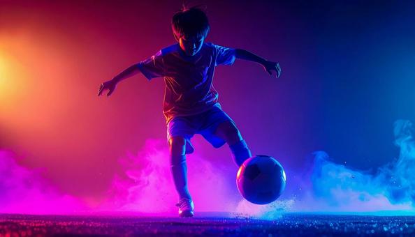 サッカー少年 サッカー少年の写真