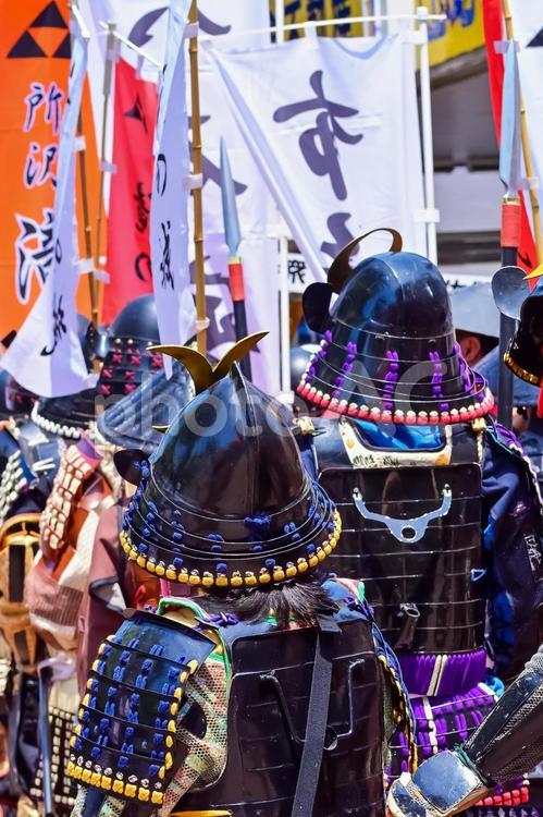 武者行列（Samurai） 戦国武者,侍,刀の写真素材