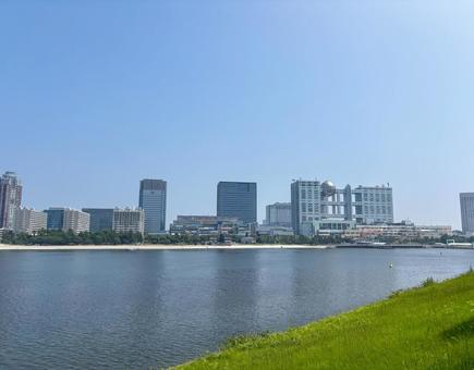 お台場を見渡す構図 お台場,港区,東京の写真素材