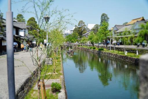 倉敷美観地区253 倉敷美観地区253 小川,木,観光地の写真素材