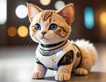 ネコ型ロボット ネコ型ロボット,ペットロボット,ペットの写真素材