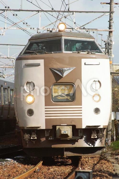183系　特急北近畿 鉄道,電車,線路の写真素材