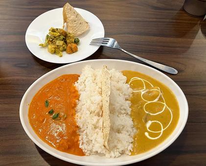 あいもりカレーと前菜 あいもりカレーと前菜 インド料理,ネパール料理,エスニックの写真素材