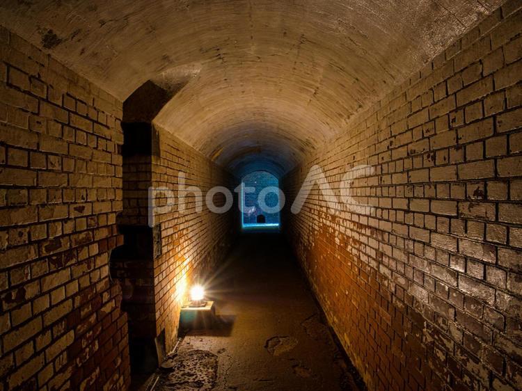 友ヶ島の砲台跡 要塞,砲台跡,地下の写真素材