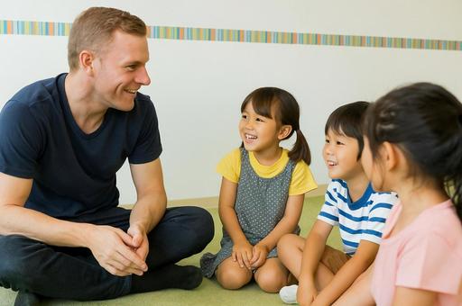 英会話 子供の少人数グループレッスンの写真