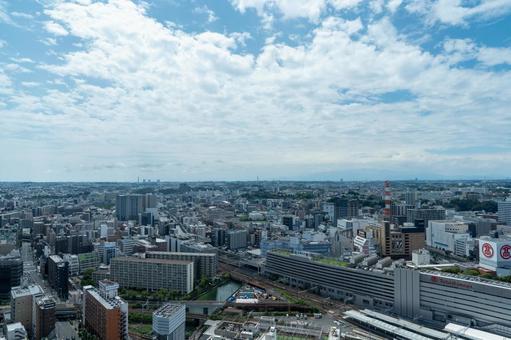 横浜駅周辺の景色 横浜,ビジネス街,ビルの写真素材