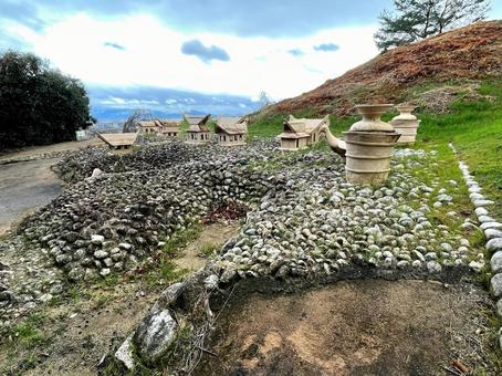 天理市にある赤土山古墳の造出し 奈良,天理市,前方後円墳の写真素材