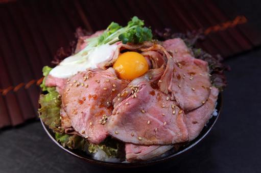 ローストビーフ丼 ローストビーフ丼 ローストビーフ丼,ローストビーフ,肉料理の写真素材
