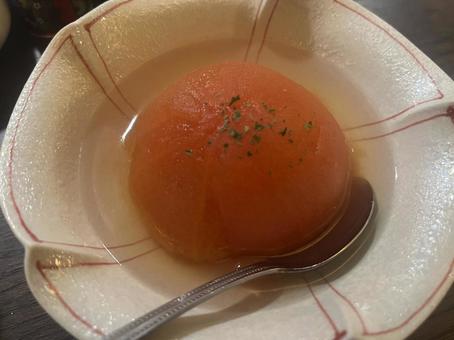 Photo, tomato, soup stock, oden, 