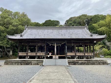 日吉神社本殿 古刹,神社,村の鎮守様の写真素材