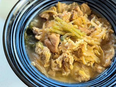 鶏のかきたまうどん 鶏のかきたまうどん うどん,鶏肉,たまごの写真素材