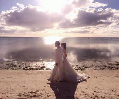 Beach side wedding, a wedding, pantai, perkawinan, JPG