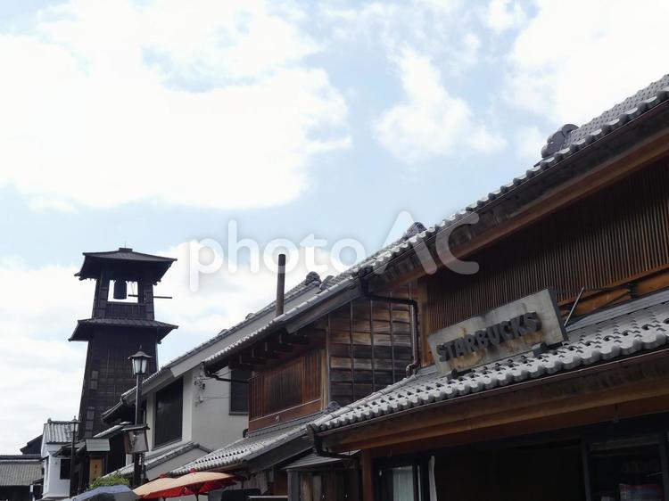 小江戸川越のシンボル、時の鐘 川越,小江戸川越,時の鐘の写真素材