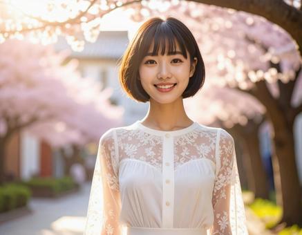 爽やかな女性 爽やかな女性の写真