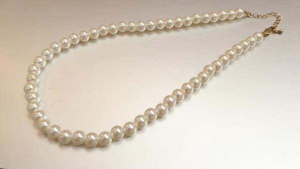 パールのネックレス パール,ネックレス,アクセサリーの写真素材