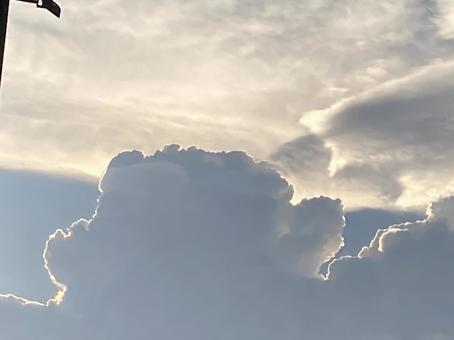 雲 雲,空,夕暮れの写真素材