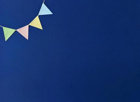 イベント素材|ガーランド|背景青_3 イベント素材|ガーランド|背景青_3 ガーランド,装飾,お祝いの写真素材