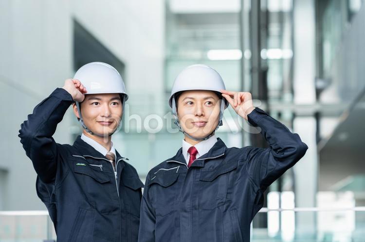 作業員のスタッフ 作業員,ビジネス,作業服の写真素材